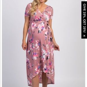 Pinkblush maternity hi-low floral dress